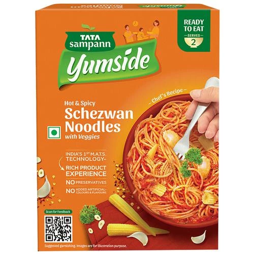 Tata Sampann Yumside schezwan-noodles-with-veggies-hot-spicy-ready-to-eat-meal-serves-2, 285 g-1.webp